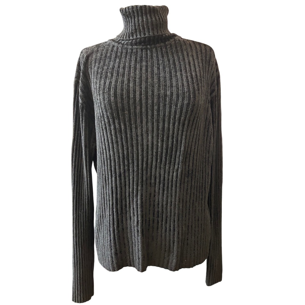 BYOB‎ Bring Your Own Body L Ribbed Knit Turtleneck Sweater Women's Top norm core